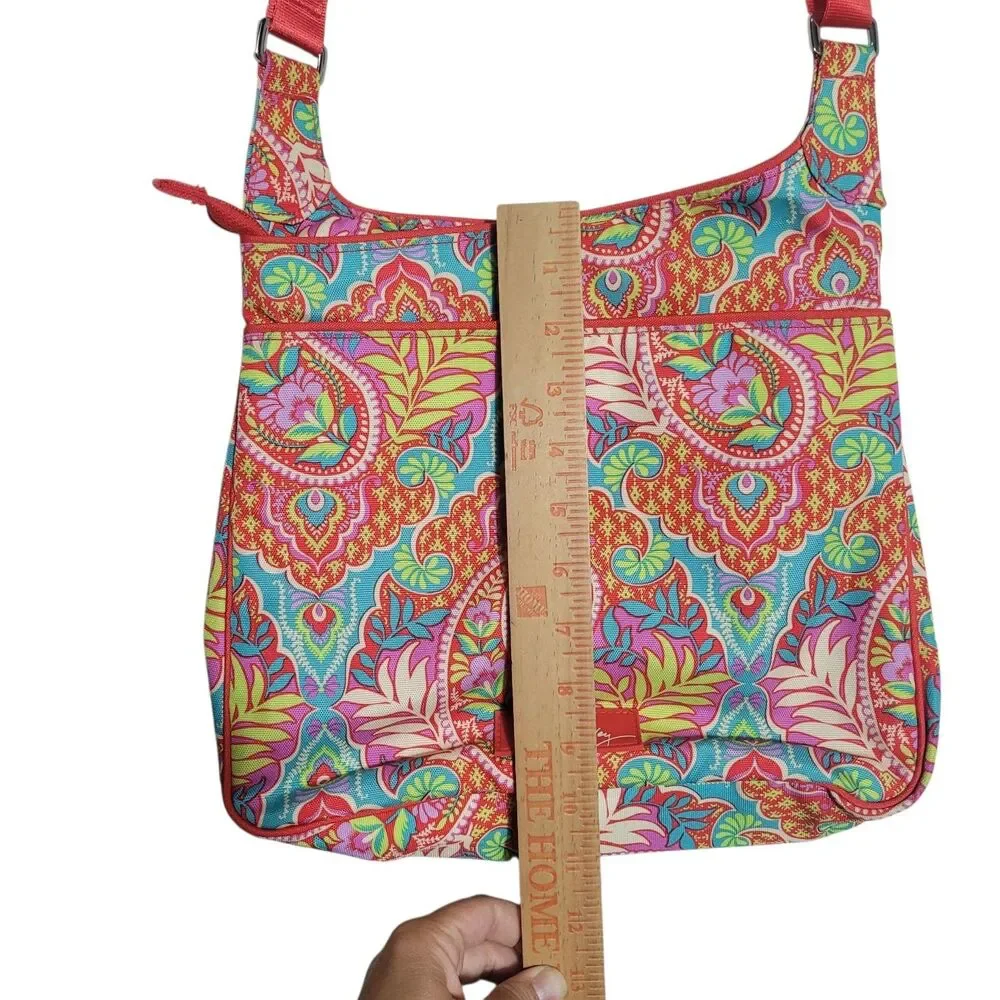 Vera‎ Bradley Lighten Up Slim Crossbody Purse Bag Paisley in Paradise Colorul